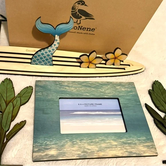 CocoNene Hawaii Maui Picture Frame and Longboard Letters ๐บ Aloha Bundle ๐๐ NIB - Picture 4 of 6